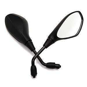 바이크 오토바이 백미러 스쿠터 ATV 자전거 대 한 블랙 핸들 바 엔드 사이드 2개/짝