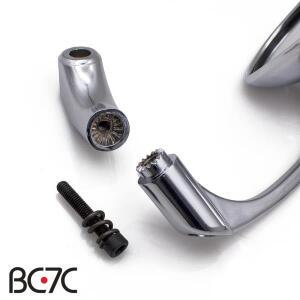 바이크 오토바이 튜닝 호환 액세서리 타원형 백미러 굽은 폴 반사경 스쿠터 전기차용