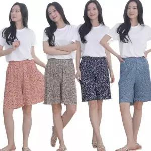 여성 밴딩 팬츠 시원한 아이스 주름 여성 5부 바지 쿨링 여름 촌캉스 아이스반 작업복 활동성 냉감