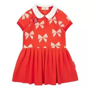 [베베드피노] BP52OD275 올오버 리본 베이비 피케 플리츠 원피스