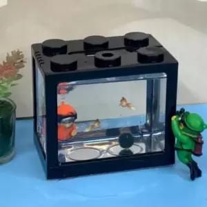 투명저금통 저금통 블럭저금통 마리모 미니어항 블랙