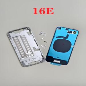 리어 하우징 iPhone 16E 쉘용  선물 포함 뒷면 커버 + 중간 섀시 프레임 SIM 트레이 키 부품 도구