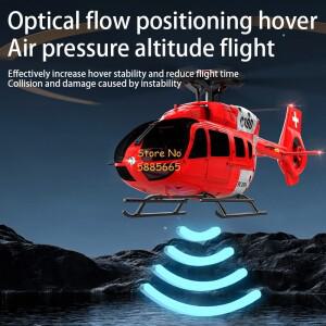 전문가용 브러시리스 시뮬레이션 원격 조종 헬리콥터 6채널 6축 자이로 광학 흐름 고도 유지 플라이바리스