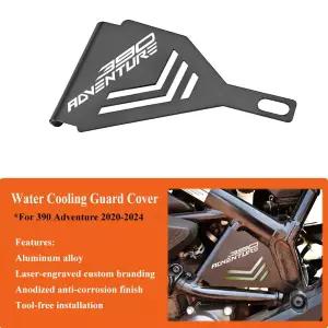 호환  KTM 390 어드벤처 390ADV 블랙 알루미늄 라디에이터 가드 커버 2020-2024 수냉 엔진 프로텍터