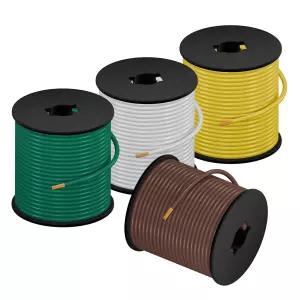 오토모 4 롤 100FT 14 게이지 CCA 자동차 1차 와이어 단일 도체 SAE J1128 저전압 견인 트레일러 RV 캠퍼용