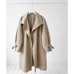 [하프클럽/]클래식 벨티드 소매 바바리 자켓 패션 봄 가을 간절기 트랜치 롱