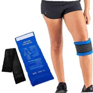 냉온 찜질팩 무릎 종아리 허벅지 부착 아이싱 재사용 스트랩 밴드 세트