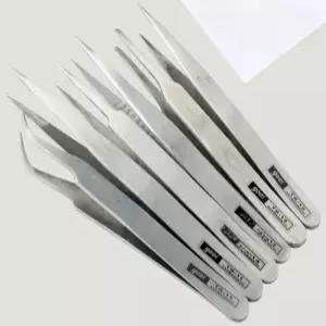 앞뾰족한 정밀 핀셋 다꾸용 집게 스티커 얇은 앞굽은 일자 납작 쪽집게 공예용 족집게 트위