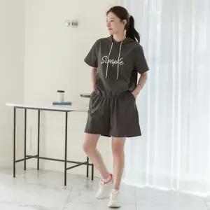 여성 여름 아노락 후드 반팔 빅사이즈 엄마옷 외출 운동복