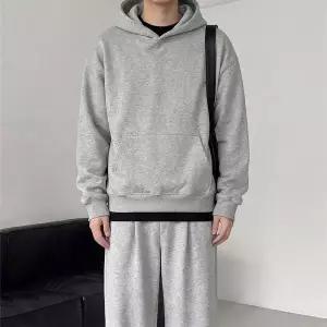 합포 무지 오버핏 후드티 2color