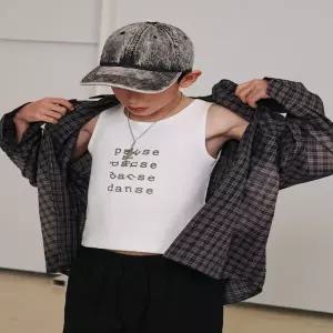 AAA4TS07WT 화이트 와플 슬리브리스