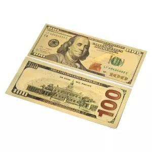 행운의 양면 금박 달러 100달러 신권 장식 gPd8+1WIb