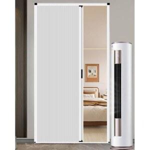 홀딩도어 흰색 무타공 하우스코버 자가설치 접이식문 화이트보더 화이트커튼 차단 자바라