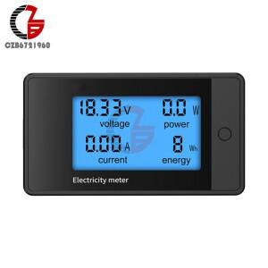 LCD DC 디지털 파워 미터, 전압 모니터 전압계, 전류계 테스터, 12V, 4 in 1, 8V-100V, 20A, 100A,