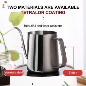 304 스테인레스 스틸 커피 포트 길고 좁은 주둥이 드립 주전자 수동 메이커 차 250ml/350ml/600ml 뚜껑 포