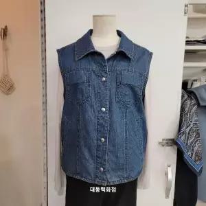 [하프클럽/] DP01 데님카라 베스트 OHEFVT101