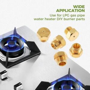 프로판 LPG 천연 가스 파이프, 온수기, DIY 버너 부품 용 20PCS M5 × 0.5mm/0.68mm 황동 제트 노즐