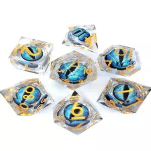 다면체 주사위 게임용 패턴 메탈 복불복