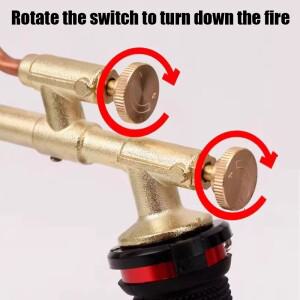 새로운 더블 헤드 고온 가스 액화 용접 총 에어컨 구리 파이프 스테인레스 스틸 작은 도구