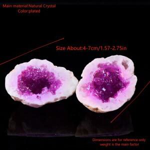 천연 마노 도금/전기 도금 코르누코피아 크리스탈 동굴 원석 베어 스톤 디스플레이, 광물 표본 장식 포춘,