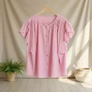 [옷자락]여성 시원한 레이온 프릴 루즈핏 여름 블라우스