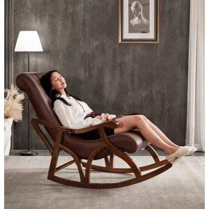 1인용 흔들의자 락킹 체어 유리 스윙체어 풋스툴 린넨 블랙 실내 라운지 흔들 에그