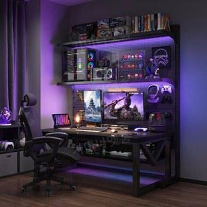 게이밍 책상 컴퓨터 사무실 RGB 카페 게임 블랙 2인용 게임용 컴퓨터책상2000
