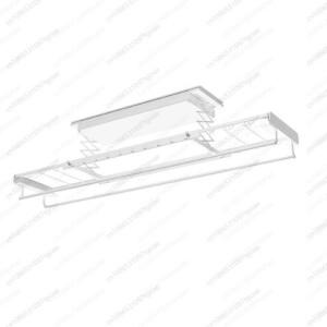 YY 스마트 건조대 조명 포함, 무선 리모컨 행거, 초두꺼운 폴대, 조용한 리프트 시스템