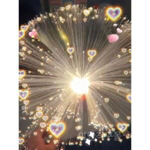 하트불빛램프 USB 무드등 인테리어 특수 D 다이아몬드 하트 단스탠드 조명 무지개 램프