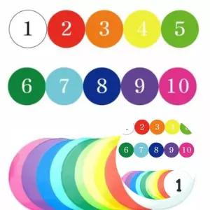 스포츠 라운드 마커 숫자 마커 접시콘 체육 교구 10p 훈련 위치 표시용 바닥 식별명찰