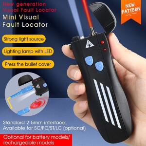 미니 비주얼 결함 탐지기 1/10/20/30/50MW 고품질 건전지/충전식(옵션) 2.5MM 인터페이스 광섬유 케이블