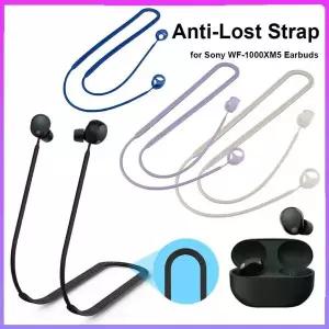 소니호환 WF-1000XM5 무선 헤드폰용 보호 커버 실리콘 분실 방지 랜야드 목 스트랩 로프 코드 이어버드 액