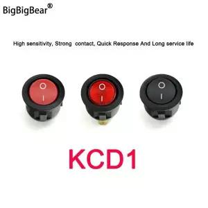 호환  LED 자동차 푸시 버튼 스위치 KCD1 원형 로커 스위치 ON-OFF-ON 23 위치 6A 250VAC 10A 125VAC SPST