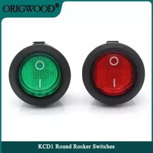 호환  LED 자동차 푸시 단추 스위치 KCD1 원형 로커 스위치 ON-OFF-ON 23 위치 6A 250VAC 10A 125VAC SPST