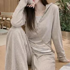 [모든GO]여성 후드넥 레이어드룩 트레이닝세트 밴딩팬츠 봄 가을 편한 투피스