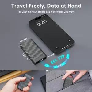 OSCOO 2100 메가바이트/초 TypeC USB3.2 휴대용 SSD 1 테라바이트 2 고속 솔리드 스테이트 드라이브 노트북