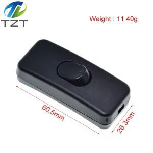 1/5개 온/오프 인라인 스위치 블랙 테이블 램프 데스크 라이트 코드 케이블 110-250V KCD1-112