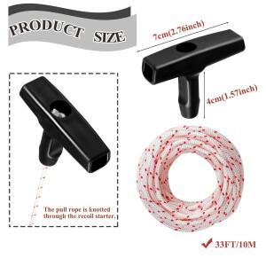 3팩 10 Ft X 9/64(3.5mm) 풀 코드 스타터 로프 잔디 깎는 기계 전기 톱 건설 장비 엔진 정원 도구