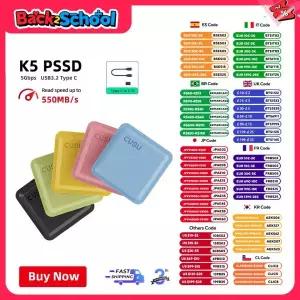 CUSU 1TB 외장 SSD 드라이브 512GB 휴대용 256GB 2TB 솔리드 스테이트 Type-C(휴대폰 노트북용)