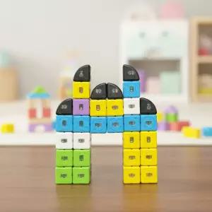 다인교구 소프트 회전 자석블록 큐브 바퀴 마그넷 블럭 입체 쌓기놀이 두뇌발달 (72p)