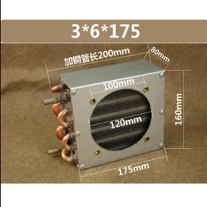 냉장고 콘덴서 라디에이터 핀 구리 튜브 열 교환 소형 쉘 라디에이터 라디에이터 없음