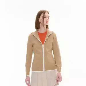 [루이까스텔]여성 배색 포인트 라인 풀집업 봄 스웨터_P387256598