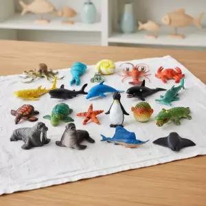 소프트 바다동물세트 해양동물 미니어처 말랑 피규어 동물 생태학습 학습교구 (20종세트)