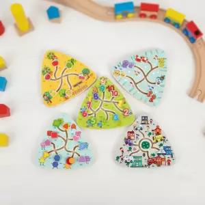 원목 길따라가기 5종세트 미로놀이 나무 퍼즐 미로게임 소근육 인지발달 문제해결 장난감