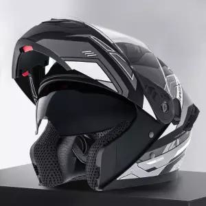 오토바이 헬멧 풀페이스 레트로 대두용 4XL 남성 바이크 탈착식 하이바