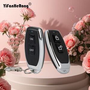 2버튼 학습 코드 433MHz RF 리모컨 EV1527 스마트 홈 송신기 LED 조명 차량 게이트 차고 문 알람