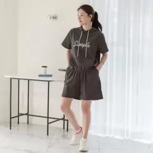 [서울양말]여성 여름 아노락 후드 반팔 빅사이즈 엄마옷 외출 운동복