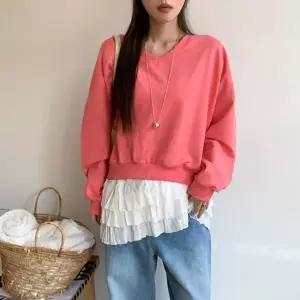 [옷자락]여자 오버핏 브이넥 긴팔 무지 데일리 맨투맨