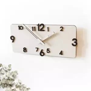 바크 무소음 벽시계 직사각 빈티지