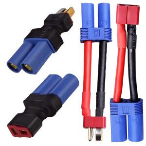 2쌍 EC5 RC 모터와 비행기 FLITE TO ESC 세트 리포 자동차 커넥터 호환 어댑터 충전기 밸런스 트럭 플러그 ARRMA 배터리